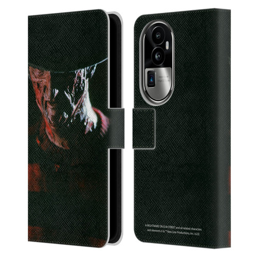 A Nightmare On Elm Street (1984) Graphics Freddy Leather Book Wallet Case Cover For OPPO Reno10 Pro+