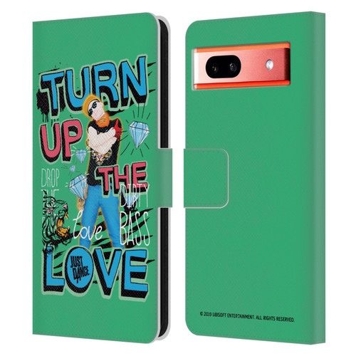 Just Dance Artwork Compositions Drop The Beat Leather Book Wallet Case Cover For Google Pixel 7a