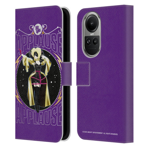 Just Dance Artwork Compositions Applause Leather Book Wallet Case Cover For OPPO Reno10 5G / Reno10 Pro 5G