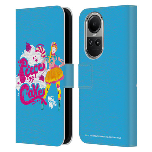 Just Dance Artwork Compositions Piece Of Cake Leather Book Wallet Case Cover For OPPO Reno10 5G / Reno10 Pro 5G