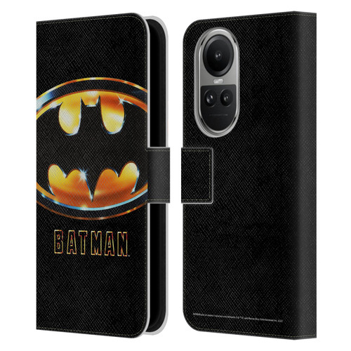 Batman (1989) Key Art Poster Leather Book Wallet Case Cover For OPPO Reno10 5G / Reno10 Pro 5G