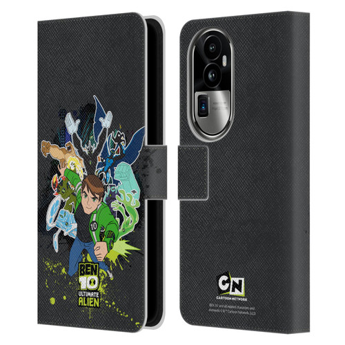 Ben 10: Ultimate Alien Graphics Character Art Leather Book Wallet Case Cover For OPPO Reno10 Pro+