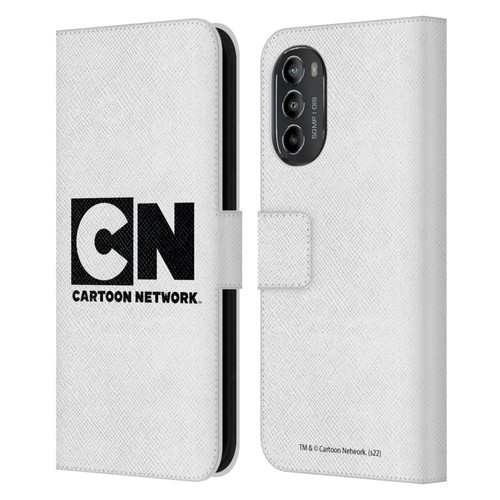 Cartoon Network Logo Plain Leather Book Wallet Case Cover For Motorola Moto G82 5G