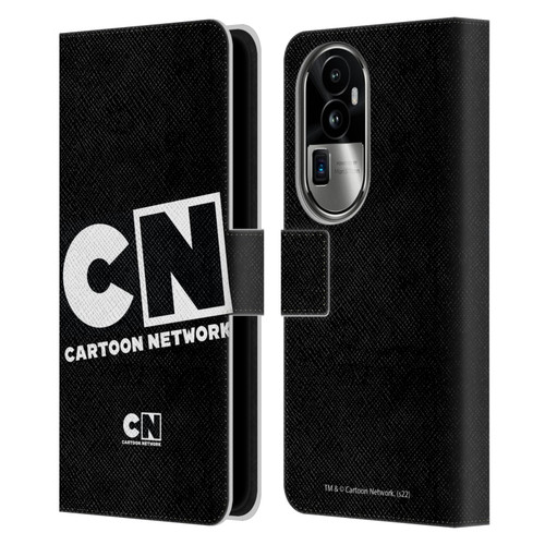 Cartoon Network Logo Oversized Leather Book Wallet Case Cover For OPPO Reno10 Pro+