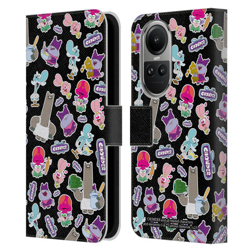 Chowder: Animated Series Graphics Pattern Leather Book Wallet Case Cover For OPPO Reno10 5G / Reno10 Pro 5G