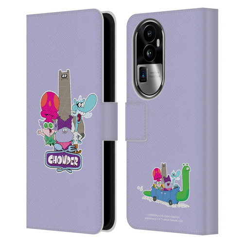 Chowder: Animated Series Graphics Character Art Leather Book Wallet Case Cover For OPPO Reno10 Pro+