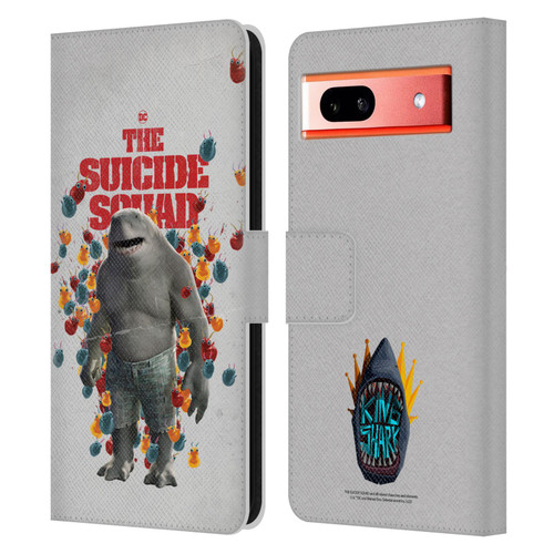 The Suicide Squad 2021 Character Poster King Shark Leather Book Wallet Case Cover For Google Pixel 7a
