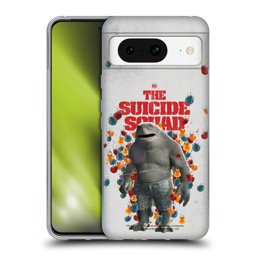 The Suicide Squad 2021 Character Poster King Shark Soft Gel Case for Google Pixel 8
