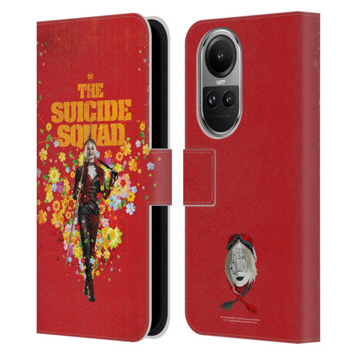 The Suicide Squad 2021 Character Poster Harley Quinn Leather Book Wallet Case Cover For OPPO Reno10 5G / Reno10 Pro 5G