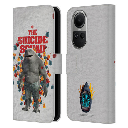 The Suicide Squad 2021 Character Poster King Shark Leather Book Wallet Case Cover For OPPO Reno10 5G / Reno10 Pro 5G