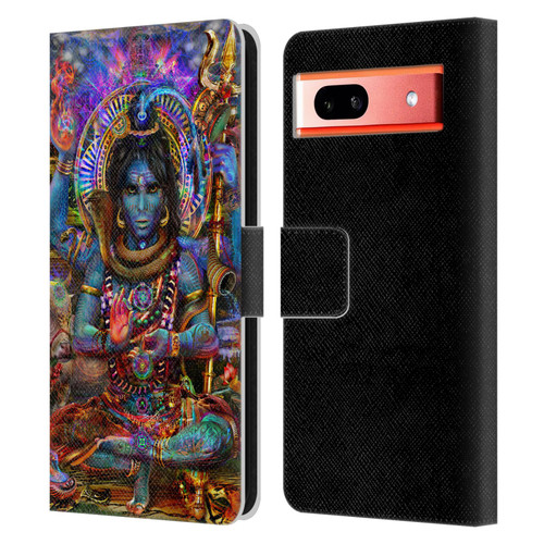 Jumbie Art Gods and Goddesses Shiva Leather Book Wallet Case Cover For Google Pixel 7a
