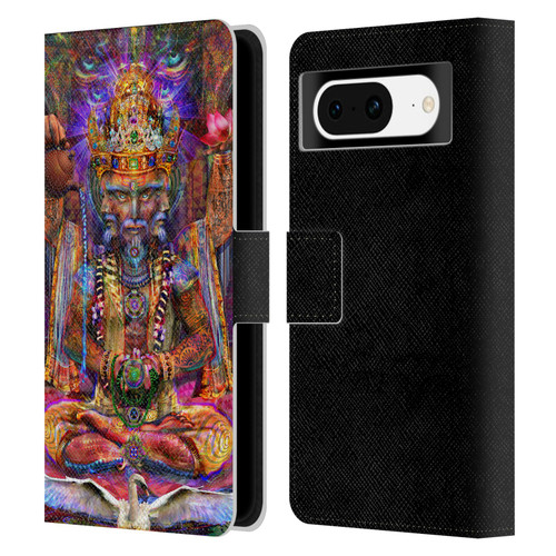 Jumbie Art Gods and Goddesses Brahma Leather Book Wallet Case Cover For Google Pixel 8