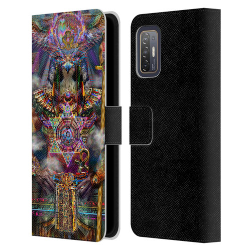 Jumbie Art Gods and Goddesses Horus Leather Book Wallet Case Cover For HTC Desire 21 Pro 5G