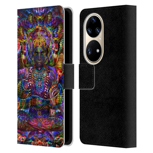 Jumbie Art Gods and Goddesses Vishnu Leather Book Wallet Case Cover For Huawei P50 Pro
