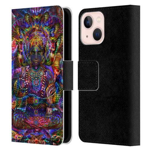 Jumbie Art Gods and Goddesses Vishnu Leather Book Wallet Case Cover For Apple iPhone 13 Mini