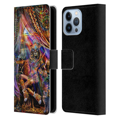 Jumbie Art Gods and Goddesses Bastet Leather Book Wallet Case Cover For Apple iPhone 13 Pro Max