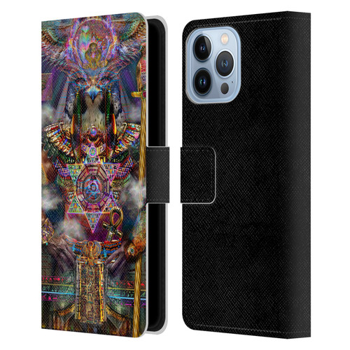 Jumbie Art Gods and Goddesses Horus Leather Book Wallet Case Cover For Apple iPhone 13 Pro Max