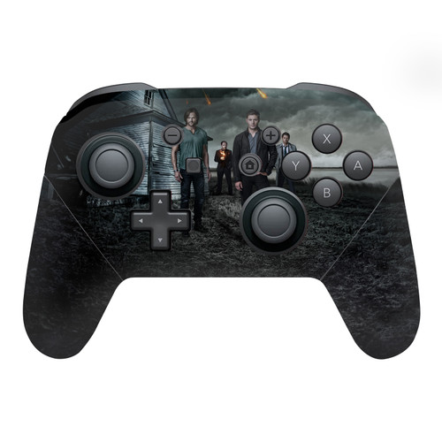 Supernatural Key Art Sam, Dean, Castiel & Crowley Vinyl Sticker Skin Decal Cover for Nintendo Switch Pro Controller