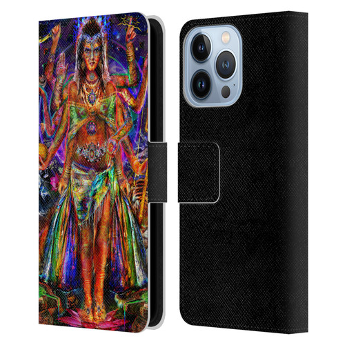 Jumbie Art Gods and Goddesses Pavarti Leather Book Wallet Case Cover For Apple iPhone 13 Pro