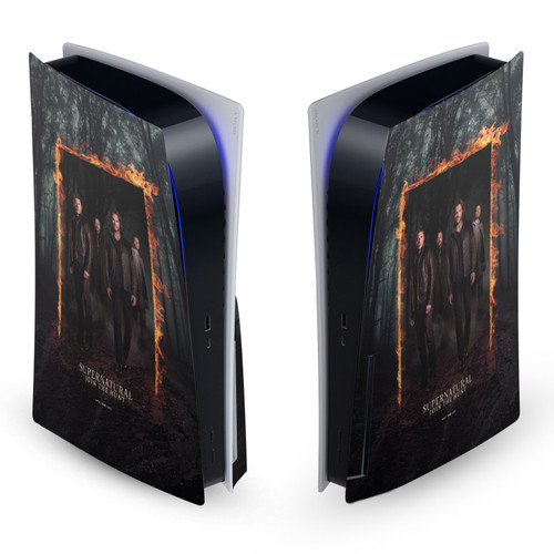 Supernatural Key Art Season 12 Group Vinyl Sticker Skin Decal Cover for Sony PS5 Disc Edition Console