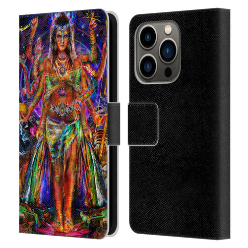 Jumbie Art Gods and Goddesses Pavarti Leather Book Wallet Case Cover For Apple iPhone 14 Pro