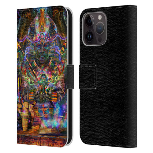 Jumbie Art Gods and Goddesses Osiris Leather Book Wallet Case Cover For Apple iPhone 15 Pro Max