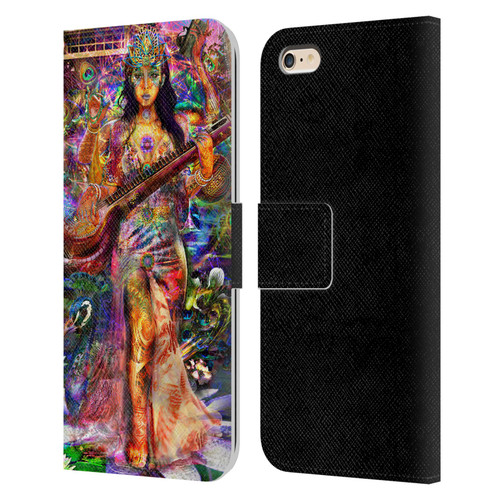 Jumbie Art Gods and Goddesses Saraswatti Leather Book Wallet Case Cover For Apple iPhone 6 Plus / iPhone 6s Plus