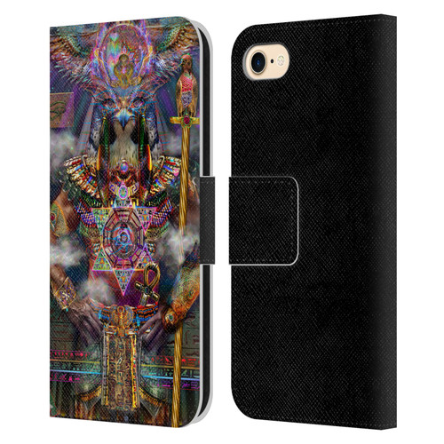 Jumbie Art Gods and Goddesses Horus Leather Book Wallet Case Cover For Apple iPhone 7 / 8 / SE 2020 & 2022
