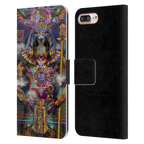 Jumbie Art Gods and Goddesses Horus Leather Book Wallet Case Cover For Apple iPhone 7 Plus / iPhone 8 Plus