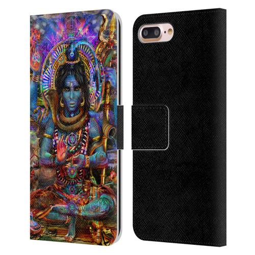 Jumbie Art Gods and Goddesses Shiva Leather Book Wallet Case Cover For Apple iPhone 7 Plus / iPhone 8 Plus