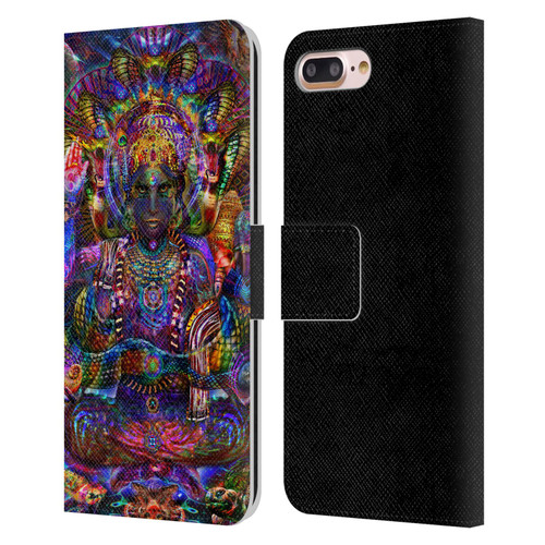 Jumbie Art Gods and Goddesses Vishnu Leather Book Wallet Case Cover For Apple iPhone 7 Plus / iPhone 8 Plus