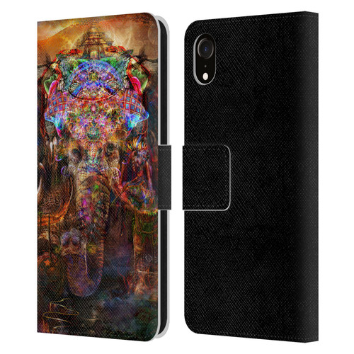 Jumbie Art Gods and Goddesses Ganesha Leather Book Wallet Case Cover For Apple iPhone XR