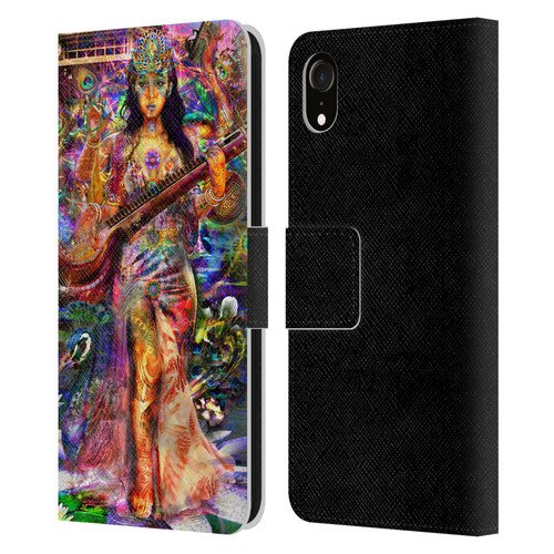 Jumbie Art Gods and Goddesses Saraswatti Leather Book Wallet Case Cover For Apple iPhone XR