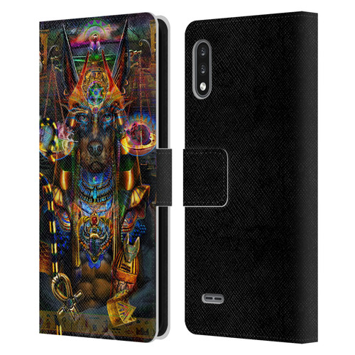 Jumbie Art Gods and Goddesses Anubis Leather Book Wallet Case Cover For LG K22