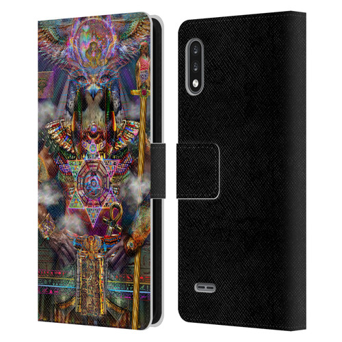 Jumbie Art Gods and Goddesses Horus Leather Book Wallet Case Cover For LG K22