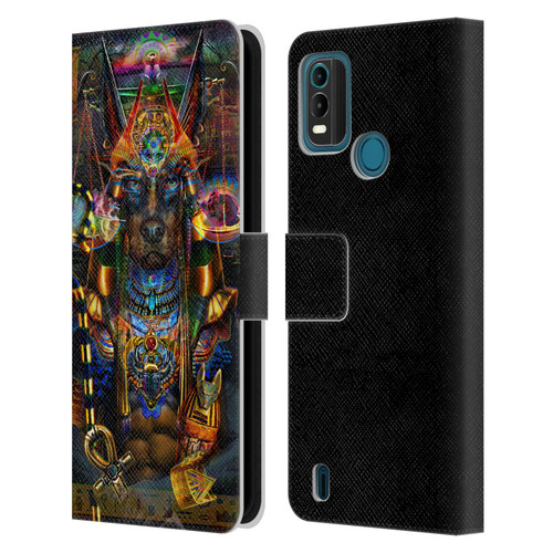 Jumbie Art Gods and Goddesses Anubis Leather Book Wallet Case Cover For Nokia G11 Plus