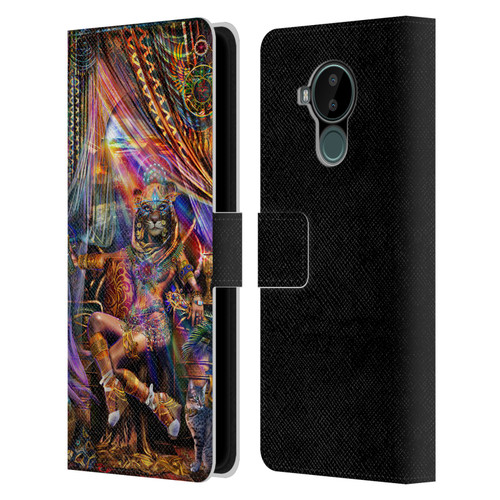 Jumbie Art Gods and Goddesses Bastet Leather Book Wallet Case Cover For Nokia C30