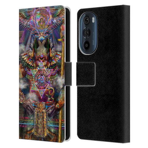 Jumbie Art Gods and Goddesses Horus Leather Book Wallet Case Cover For Motorola Edge 30