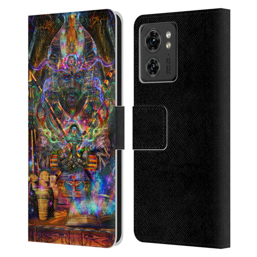 Jumbie Art Gods and Goddesses Osiris Leather Book Wallet Case Cover For Motorola Moto Edge 40