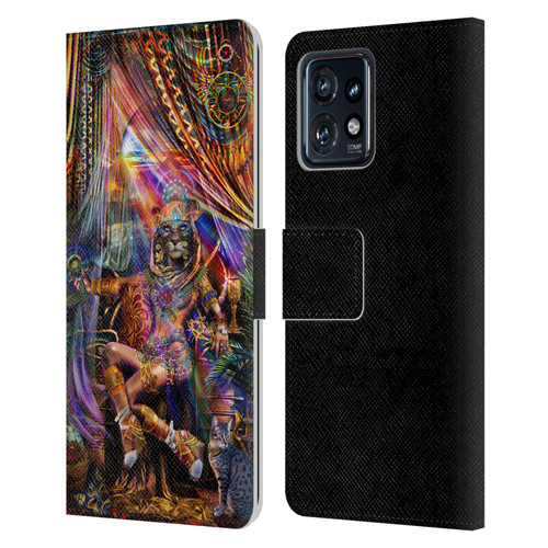 Jumbie Art Gods and Goddesses Bastet Leather Book Wallet Case Cover For Motorola Moto Edge 40 Pro