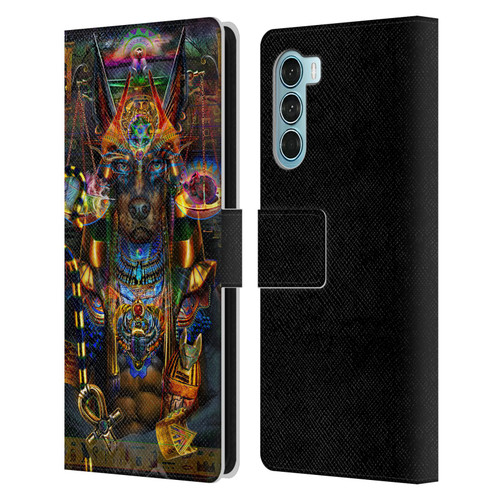 Jumbie Art Gods and Goddesses Anubis Leather Book Wallet Case Cover For Motorola Edge S30 / Moto G200 5G