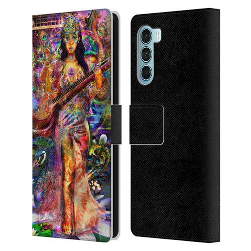 Jumbie Art Gods and Goddesses Saraswatti Leather Book Wallet Case Cover For Motorola Edge S30 / Moto G200 5G