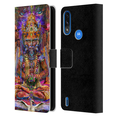 Jumbie Art Gods and Goddesses Brahma Leather Book Wallet Case Cover For Motorola Moto E7 Power / Moto E7i Power