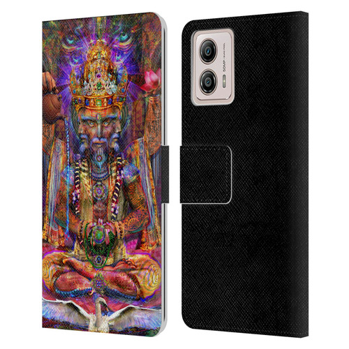 Jumbie Art Gods and Goddesses Brahma Leather Book Wallet Case Cover For Motorola Moto G53 5G
