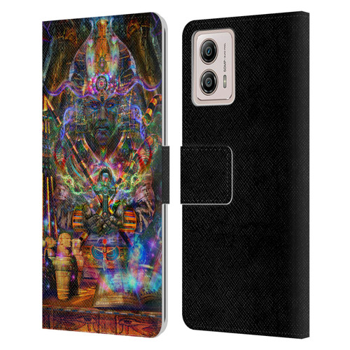 Jumbie Art Gods and Goddesses Osiris Leather Book Wallet Case Cover For Motorola Moto G53 5G