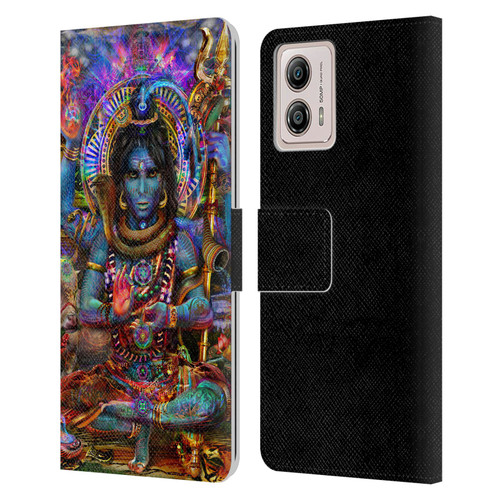 Jumbie Art Gods and Goddesses Shiva Leather Book Wallet Case Cover For Motorola Moto G53 5G