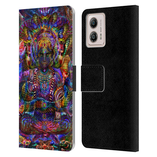 Jumbie Art Gods and Goddesses Vishnu Leather Book Wallet Case Cover For Motorola Moto G53 5G