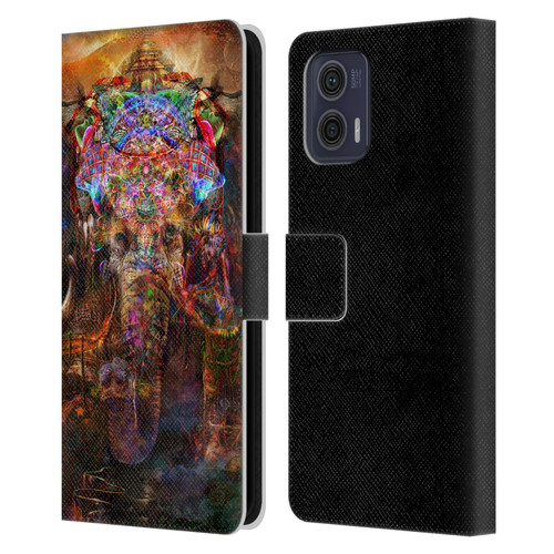 Jumbie Art Gods and Goddesses Ganesha Leather Book Wallet Case Cover For Motorola Moto G73 5G