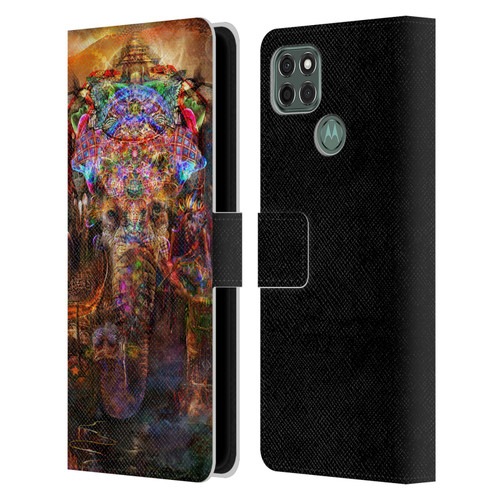 Jumbie Art Gods and Goddesses Ganesha Leather Book Wallet Case Cover For Motorola Moto G9 Power