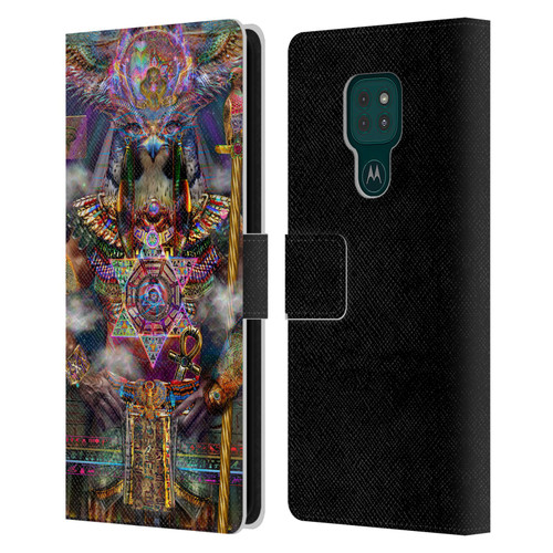 Jumbie Art Gods and Goddesses Horus Leather Book Wallet Case Cover For Motorola Moto G9 Play